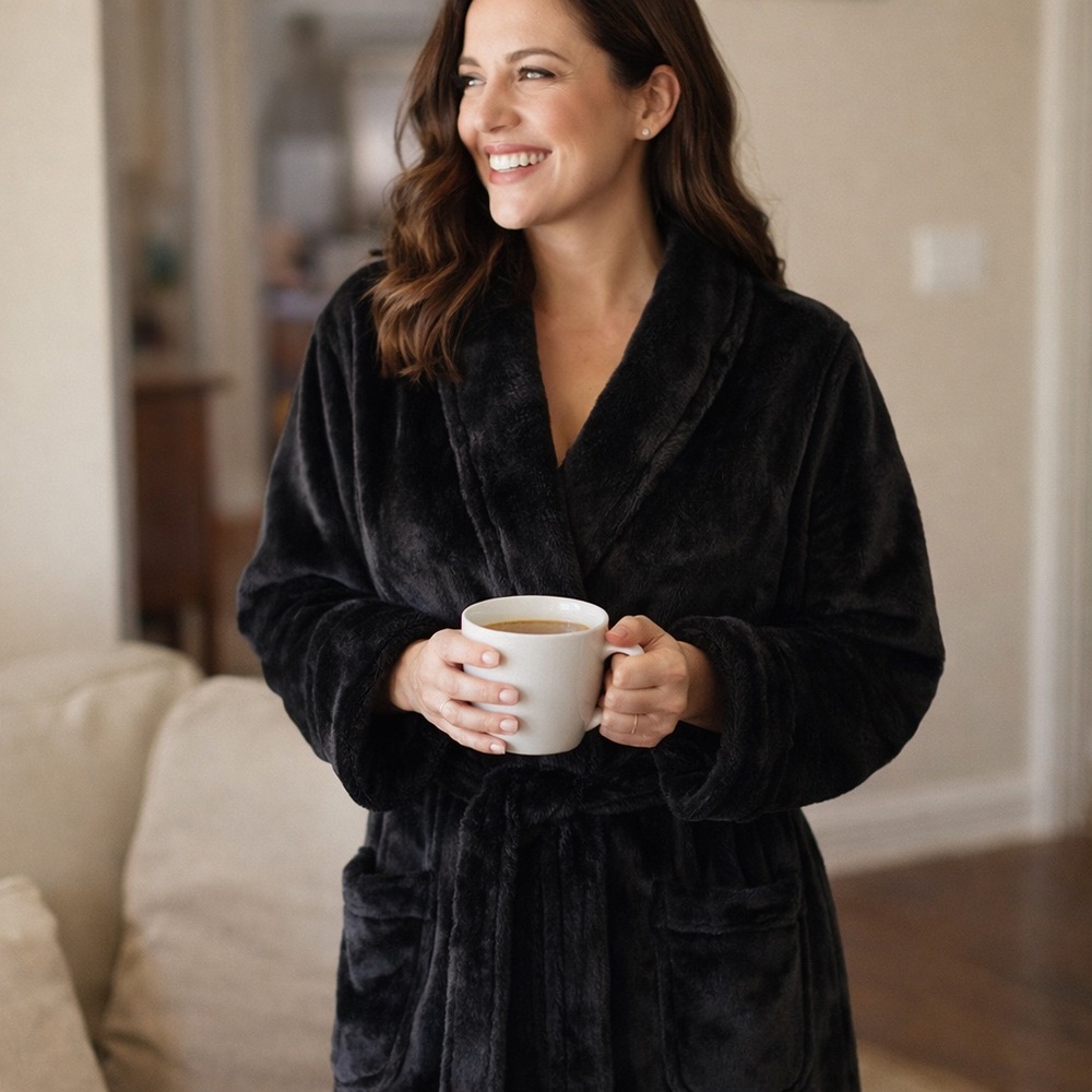 Luxurious Black Women's Robe